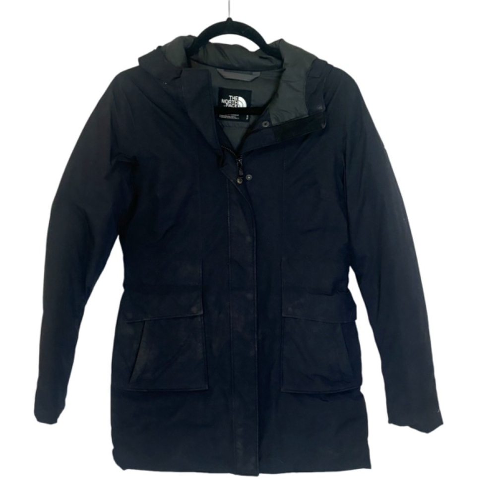 The North Face Down filled Black Puffer Parka Winter Coat SZ Small - Picture 2 of 9